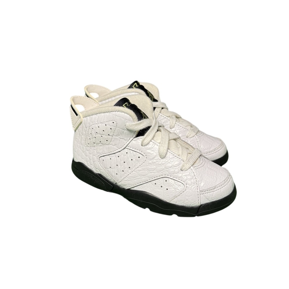 Nike Air Jordan 6 Retro White Alligator 384667-110 Toddler Baby Size 10C Sneaker
